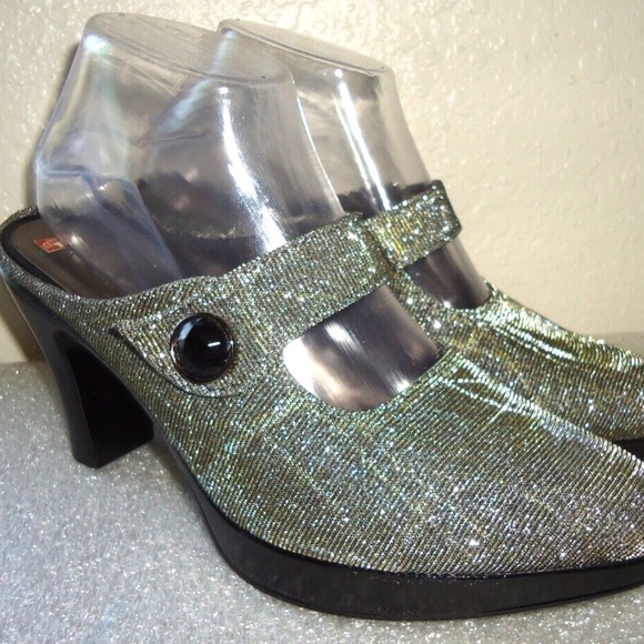 Co Cos Made in Corea 84D 250mm Women's Heel Glitter Selver Sandals Size-8/38 - Picture 4 of 13